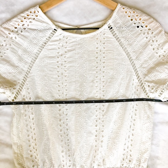 J.O.A. Size Small White Lace Open Back Romper! - Picture 9 of 9